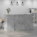vidaXL recepciós pult betonszürke 200x50x103,5 cm szerelt fa