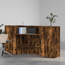 vidaXL recepciós pult füstös tölgy 200x50x103,5 cm szerelt fa