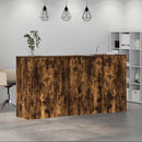 vidaXL recepciós pult füstös tölgy 200x50x103,5 cm szerelt fa