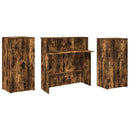 vidaXL recepciós pult füstös tölgy 200x50x103,5 cm szerelt fa