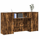 vidaXL recepciós pult füstös tölgy 200x50x103,5 cm szerelt fa