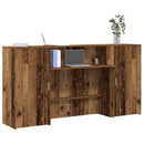 vidaXL recepciós pult antik fa 200x50x103,5 cm szerelt fa