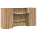 vidaXL recepciós pult kézműves tölgy 200x50x103,5 cm szerelt fa