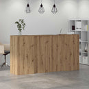 vidaXL recepciós pult kézműves tölgy 200x50x103,5 cm szerelt fa