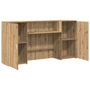 vidaXL recepciós pult kézműves tölgy 200x50x103,5 cm szerelt fa