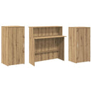 vidaXL recepciós pult kézműves tölgy 200x50x103,5 cm szerelt fa