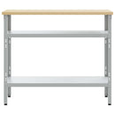 vidaXL Munkaasztal polcokkal Szürke 100 x 55 x 85 cm Porszórt acél