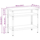 vidaXL Munkaasztal polcokkal Szürke 100 x 55 x 85 cm Porszórt acél