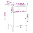 vidaXL Munkapad Fekete és Szürke 50 x 55 x 85 cm Műszaki fa és acél