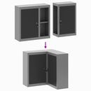 vidaXL Szerszám szekrény polcokkal Fekete és Szürke 55 x 55 x 55 cm