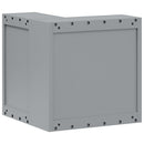 vidaXL Szerszámosláda Piros és szürke 55 x 55 x 55 cm Porszórt Acél