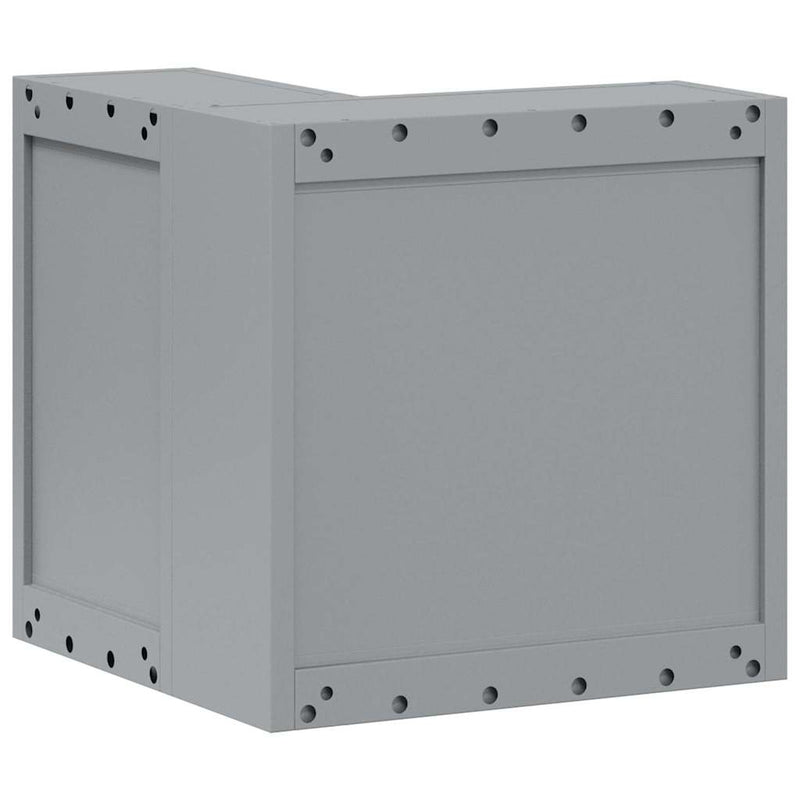 vidaXL Szerszámosláda Piros és szürke 55 x 55 x 55 cm Porszórt Acél