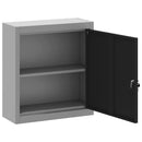 vidaXL Szerszám szekrény polcokkal Fekete és Szürke 50 x 20 x 55 cm