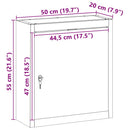 vidaXL Szerszám szekrény polcokkal Fekete és Szürke 50 x 20 x 55 cm