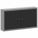 vidaXL Szerszám szekrény polcokkal Fekete és Szürke 100 x 20 x 55 cm