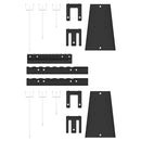 vidaXL Tárolópad 3 pcs Szürke 150 x 1 x 60 cm Porszórt Acél