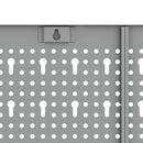 vidaXL Tárolópad 2 pcs Szürke 100 x 1 x 80 cm Porszórt Acél