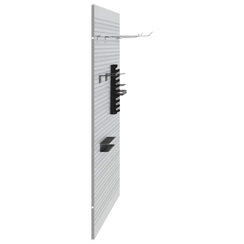 vidaXL Tárolópad 2 pcs Szürke 100 x 1 x 80 cm Porszórt Acél