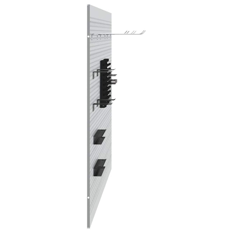 vidaXL Tárolópad 3 pcs Szürke 150 x 1 x 80 cm Porszórt Acél