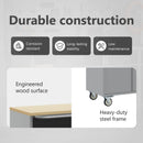 vidaXL Trolley Rolling Workbench Fekete és Szürke 75 x 45 x 85 cm