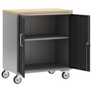 vidaXL Trolley Rolling Workbench Fekete és Szürke 75 x 45 x 85 cm