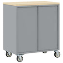 vidaXL Munkapad zárral Fekete és szürke 75 x 45 x 85 cm Porszórt Acél