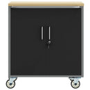 vidaXL Trolley Rolling Workbench Fekete és Szürke 75 x 45 x 85 cm