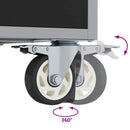 vidaXL Munkapad zárral Fekete és szürke 75 x 45 x 85 cm Porszórt Acél