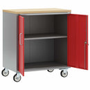 vidaXL Trolley Rolling Workbench Piros és Szürke 75 x 45 x 85 cm