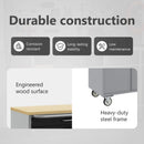 vidaXL Trolley Rolling Workbench Fekete és Szürke 75 x 45 x 85 cm
