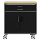 vidaXL Trolley Rolling Workbench Fekete és Szürke 75 x 45 x 85 cm
