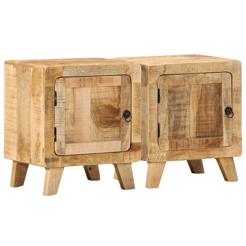 vidaXL éjjeliszekrény 2 db 40x32x46 cm tömör nyers mangófa