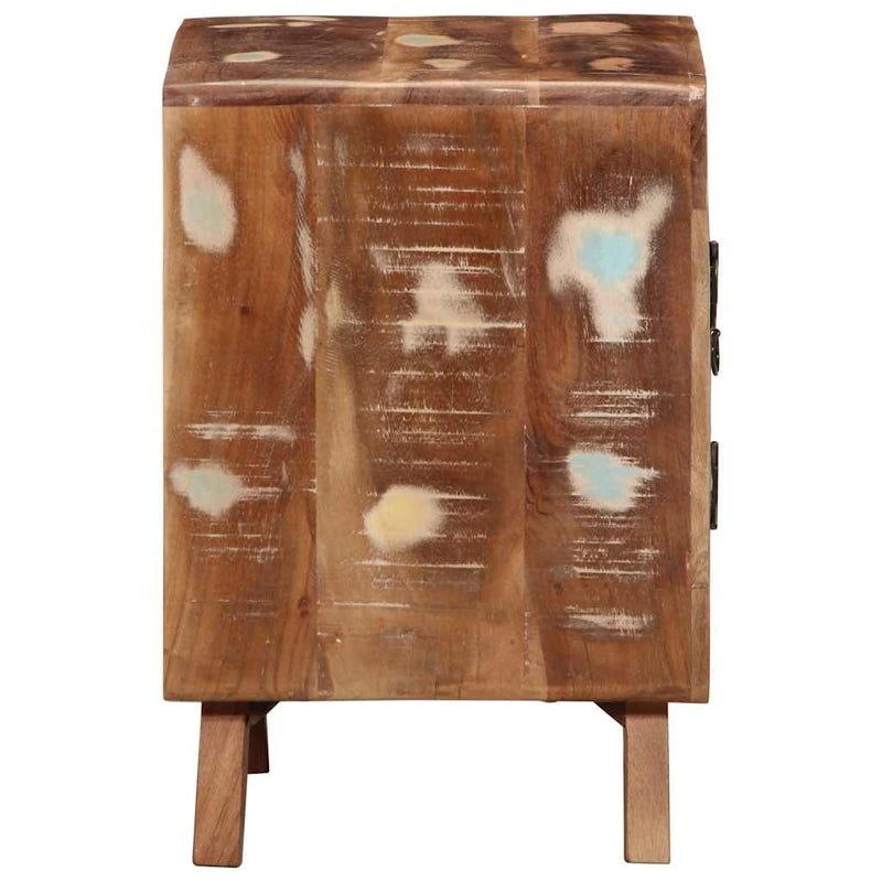 vidaXL éjjeliszekrény 40x32x46 cm tömör újrahasznosított fa