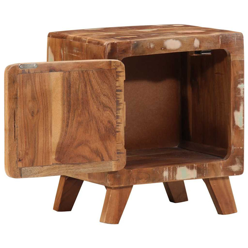 vidaXL éjjeliszekrény 40x32x46 cm tömör újrahasznosított fa