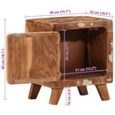 vidaXL éjjeliszekrény 40x32x46 cm tömör újrahasznosított fa