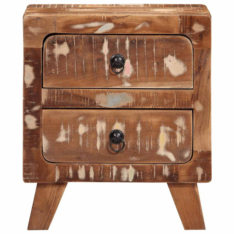 vidaXL éjjeliszekrény 2 db 40x32x46 cm tömör újrahasznosított fa