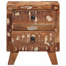 vidaXL éjjeliszekrény 2 db 40x32x46 cm tömör újrahasznosított fa