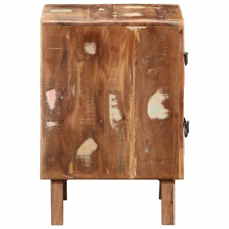 vidaXL éjjeliszekrény 2 db 40x32x46 cm tömör újrahasznosított fa