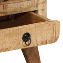 vidaXL 2 db tömör nyers mangófa éjjeliszekrény 37x32x50 cm