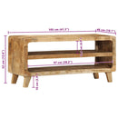 vidaXL tömör nyers mangófa TV-szekrény 105x46x32 cm