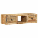 vidaXL tömör nyers mangófa falra szerelhető TV-szekrény 100x32x25 cm