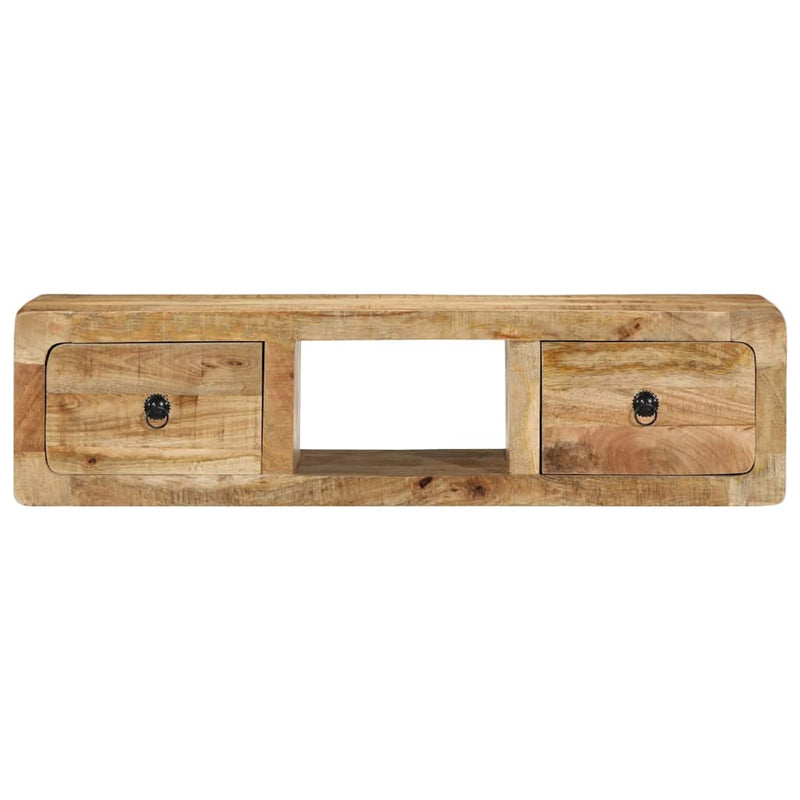 vidaXL tömör nyers mangófa falra szerelhető TV-szekrény 100x32x25 cm