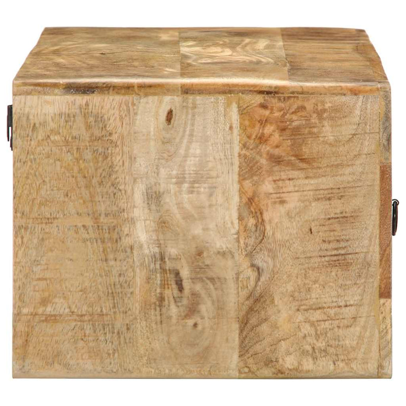 vidaXL tömör nyers mangófa falra szerelhető TV-szekrény 100x32x25 cm