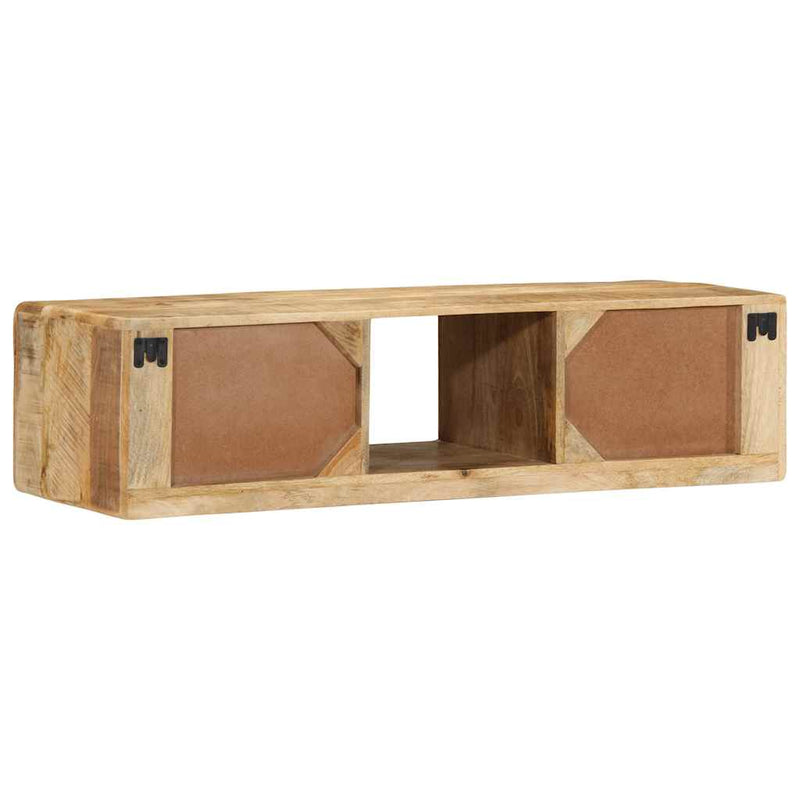 vidaXL tömör nyers mangófa falra szerelhető TV-szekrény 100x32x25 cm