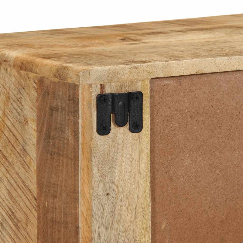 vidaXL tömör nyers mangófa falra szerelhető TV-szekrény 100x32x25 cm