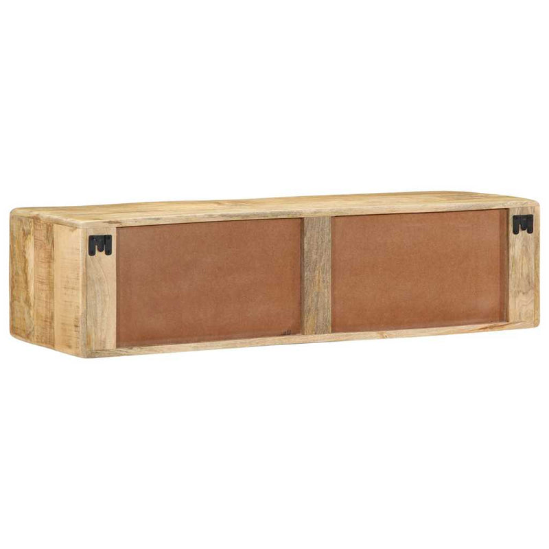 vidaXL tömör nyers mangófa falra szerelhető TV-szekrény 100x32x25 cm
