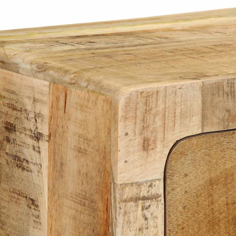 vidaXL tömör nyers mangófa falra szerelhető TV-szekrény 100x32x25 cm