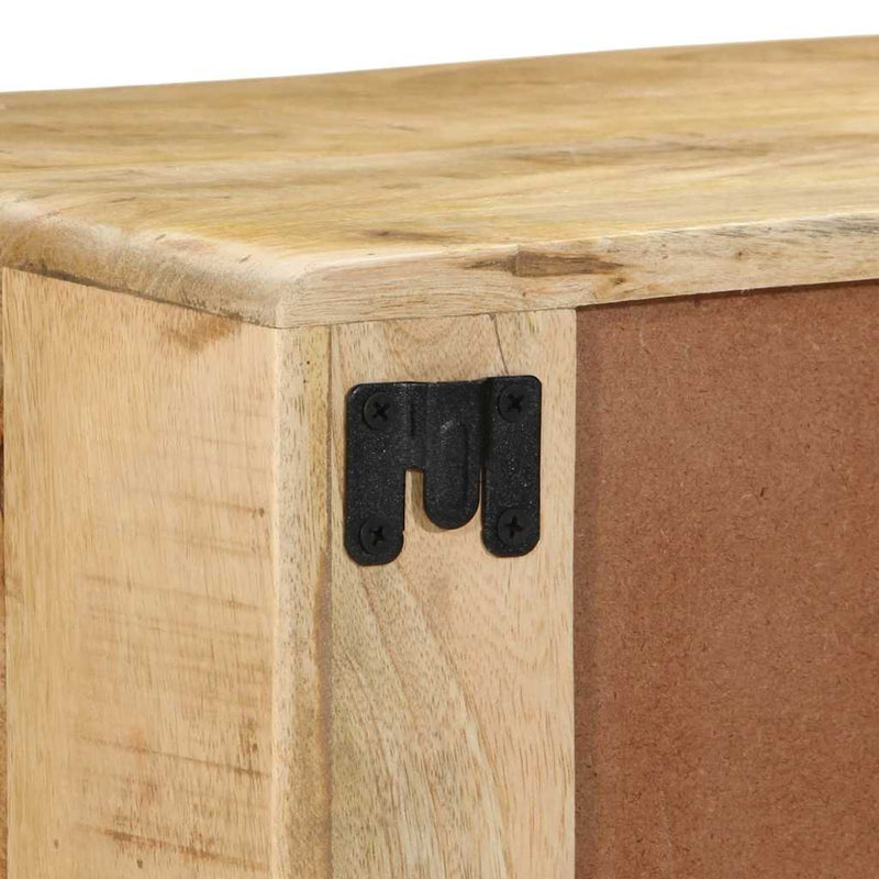vidaXL tömör nyers mangófa falra szerelhető TV-szekrény 100x32x25 cm