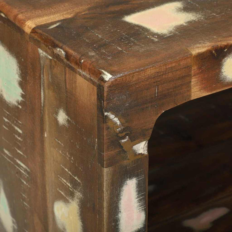 vidaXL Dohányzóasztal 50 x 50 x 35 cm tömör újrahasznosított fa