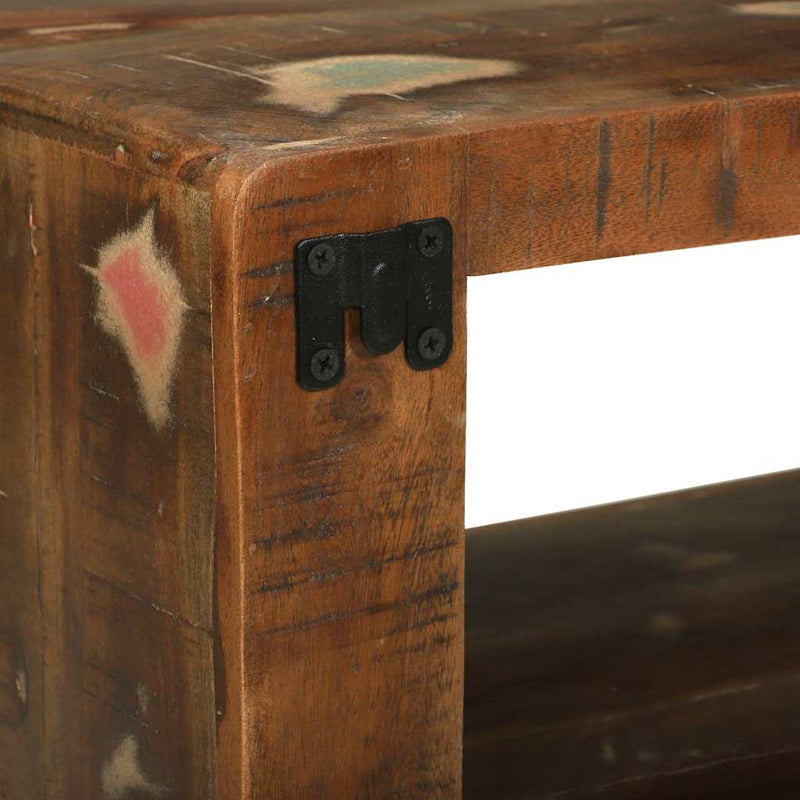 vidaXL TV Szekrény polcokkal Sokszínű Tömör újrahasznosított fa